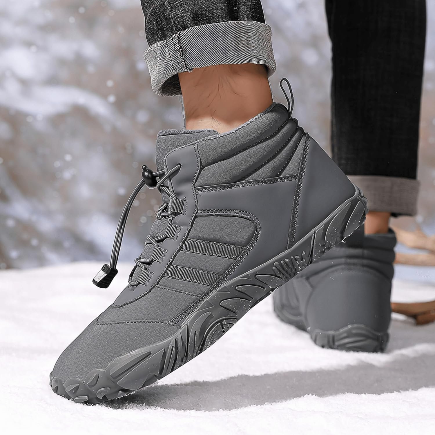 Ботинки Payesrui Winter Waterproof Barefoot Shoes Зимние Унисекс Легкие Нескользящие с Теплой Подкладкой, фото №5