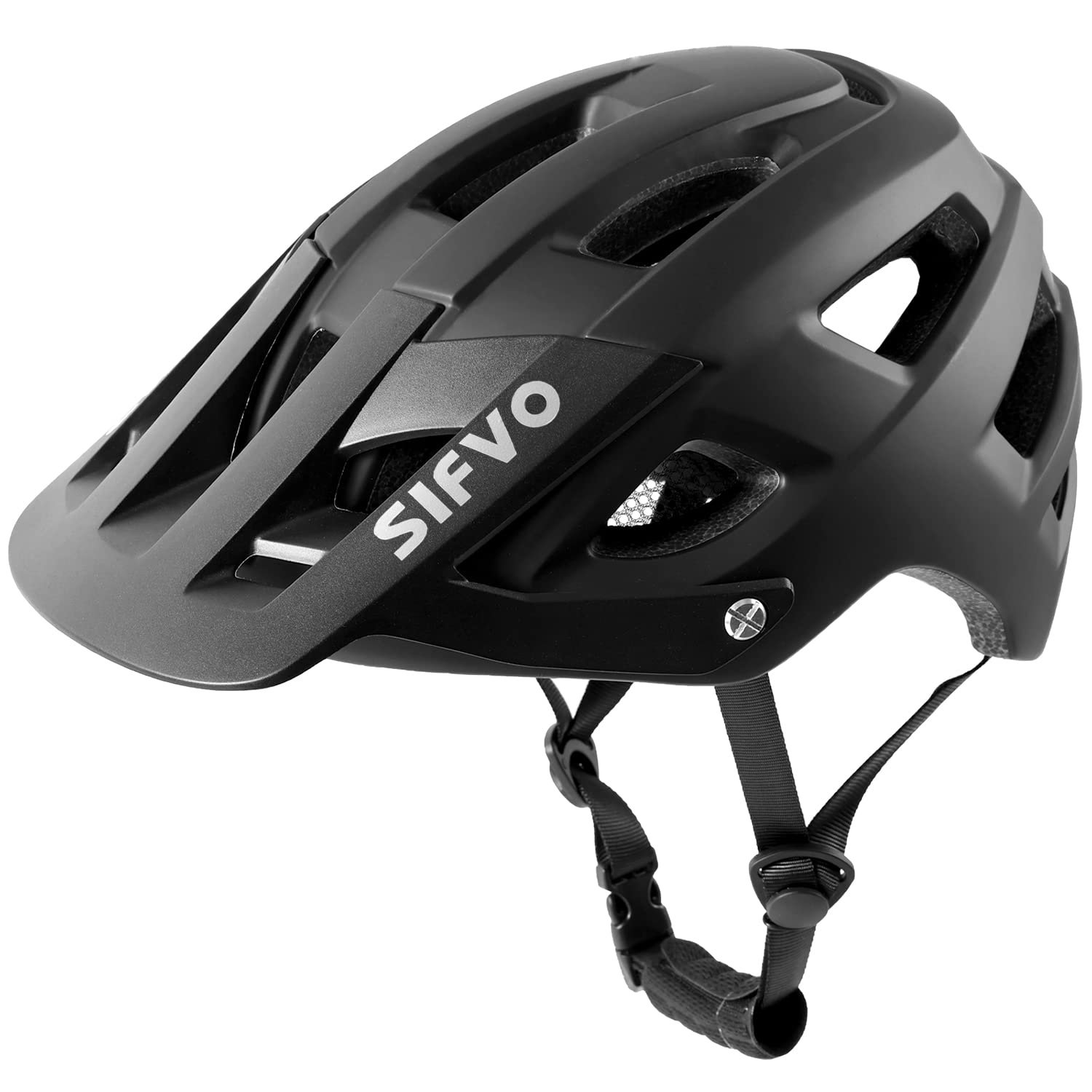 Велосипедный шлем SIFVO MTB, для мужчин и женщин, с козырьком, для взрослых и подростков, размер M/L (54-58-62 см), для горного велосипеда, для шоссейного велосипеда, легкий и регулируемый, фото №1
