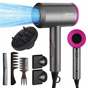 Фен Flintronic ионный 2000 Вт с 1 диффузором и 2 насадками-концентраторами, 2 режима нагрева и 3 скорости - Фото 1
