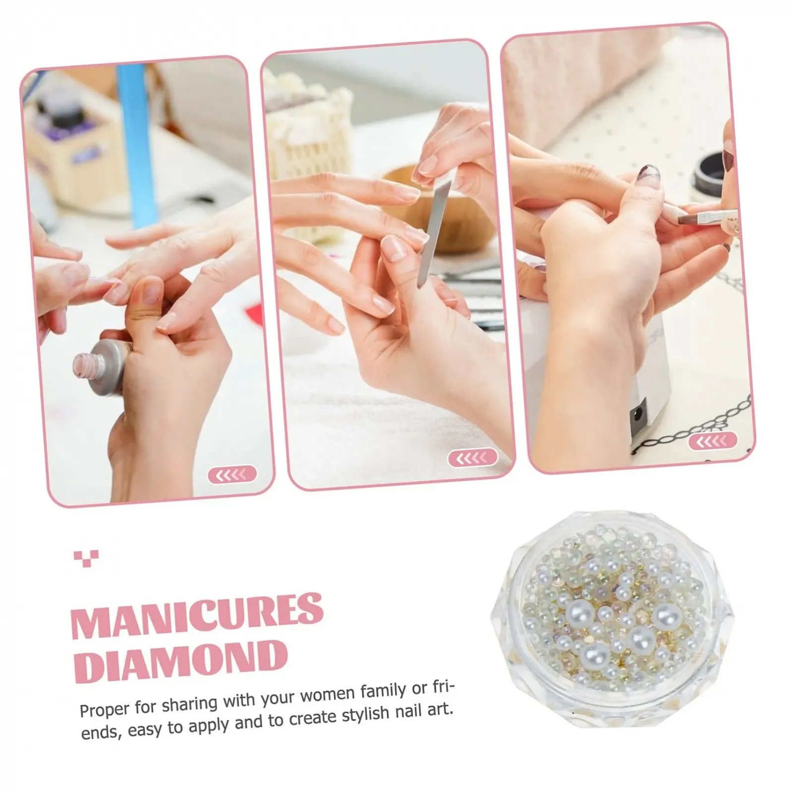 Перлини Дизайн Балетні Туфлі Для декорування нігтів, фото №5