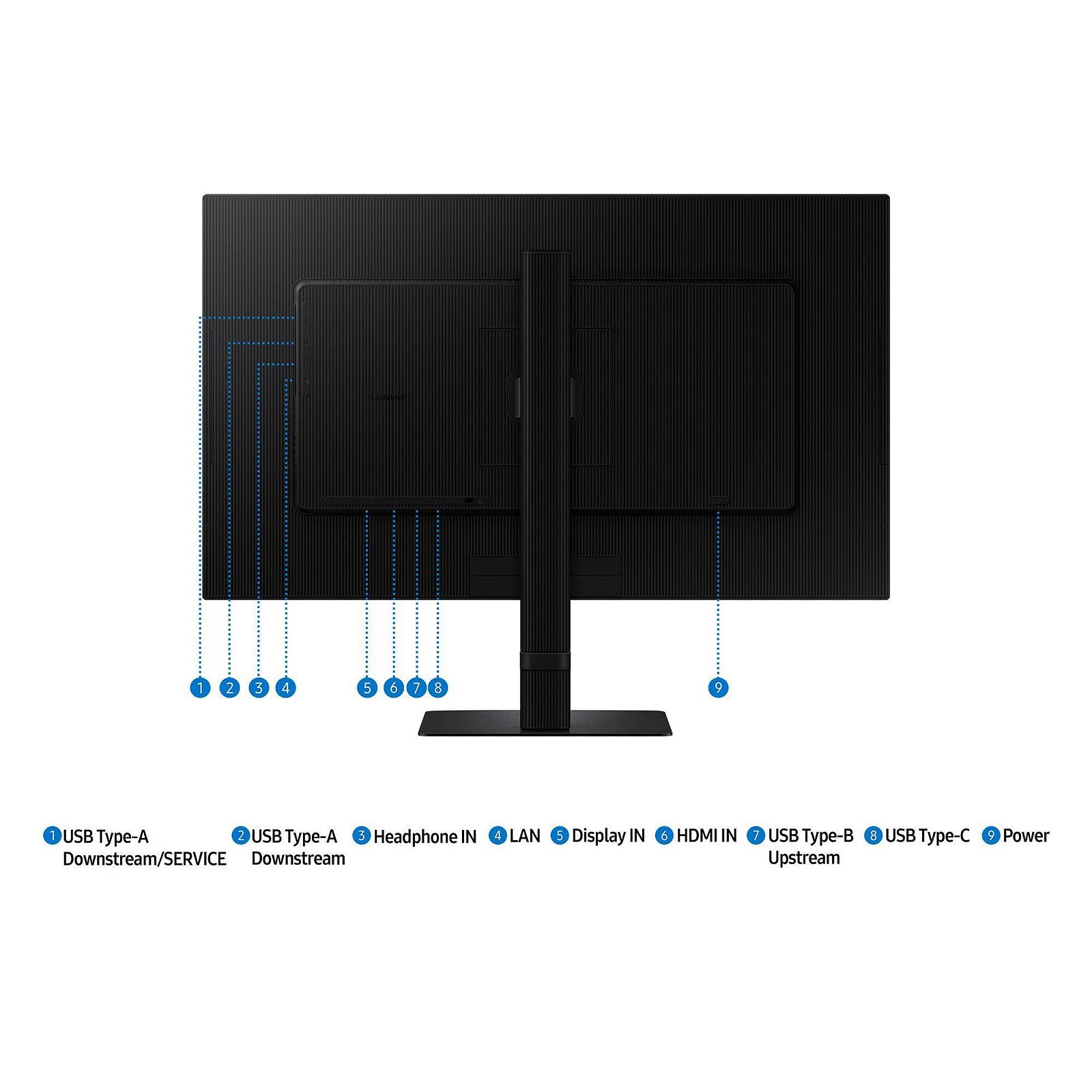 Монитор Samsung ViewFinity S80UD 27 дюймов UHD 3840 x 2160 60Hz HDR10 Eye Saver Mode USB-C (90W) Daisy Chain Интегрированный KVM Switch LS27D800UAUXEN, фото №4