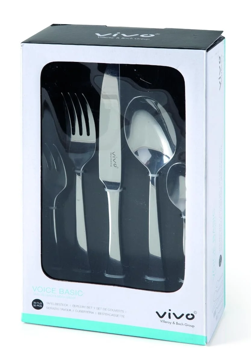 Набір столових приборів Villeroy & Boch Vivo Group Voice Basic, 30 предметів, з нержавіючої сталі, фото №4 Набір столових приборів Villeroy & Boch Vivo Group Voice Basic, 30 предметів, з нержавіючої сталі, фото №4