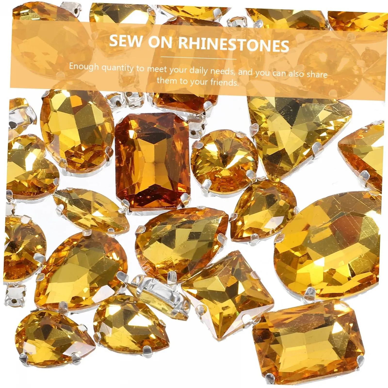 Стразы PLAFOPE 50 шт, золотой блеск, ручной работы, для пришивания, для аксессуаров одежды, фото №3