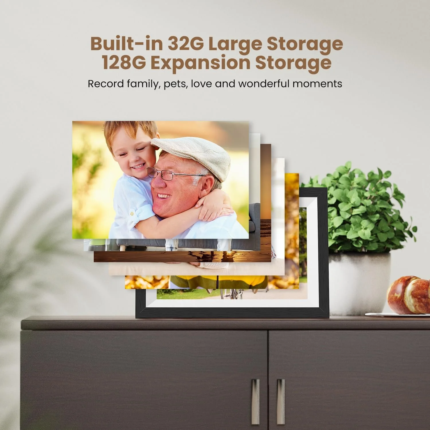 Цифровая фоторамка SONVGOO 10.1" WLAN IPS 1280 x 800 32 GB Wood, фото №6 Цифровая фоторамка SONVGOO 10.1" WLAN IPS 1280 x 800 32 GB Wood, фото №6