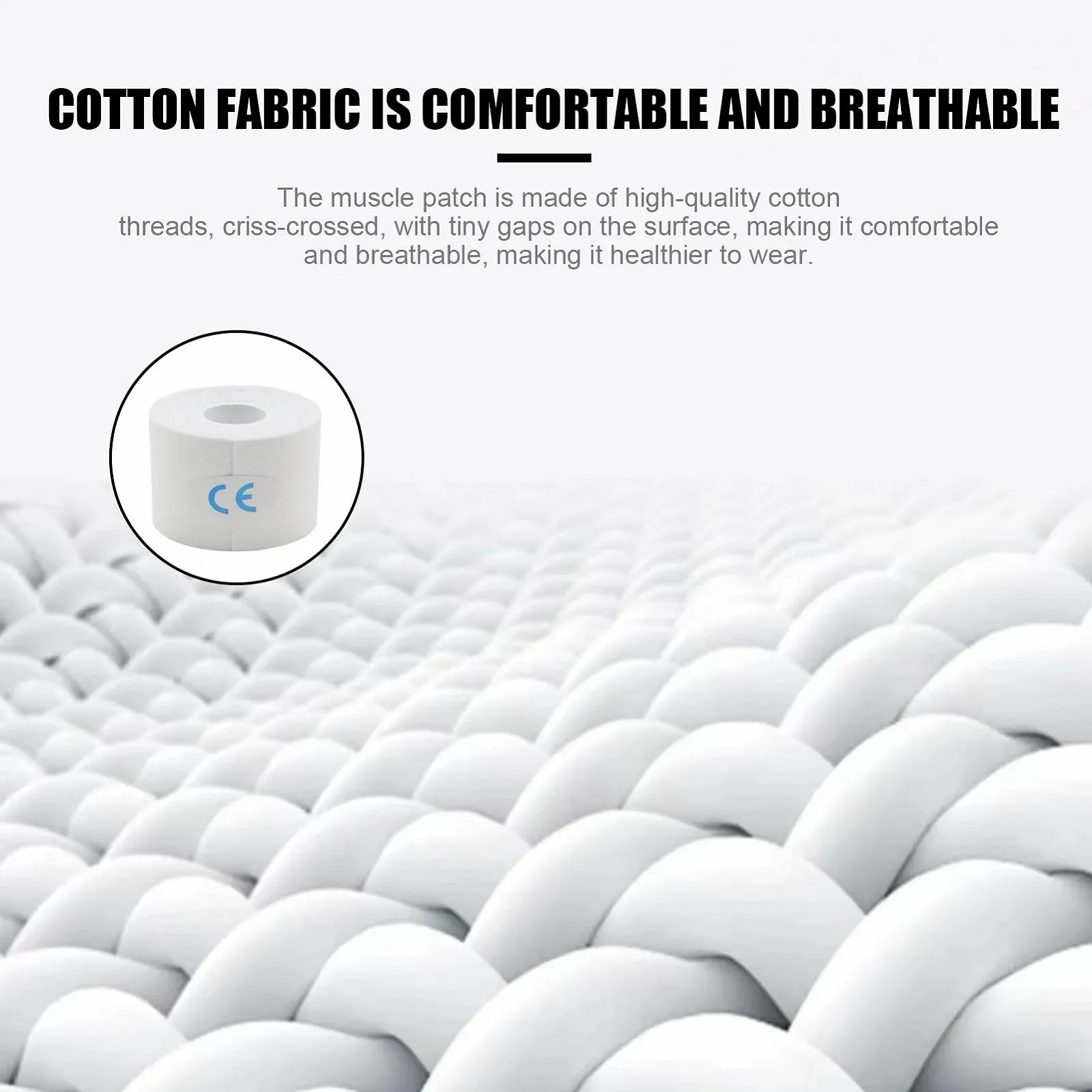 Стрічка для підтяжки обличчя Okaywork, біла, 2,5 см x 5 м, фото №3