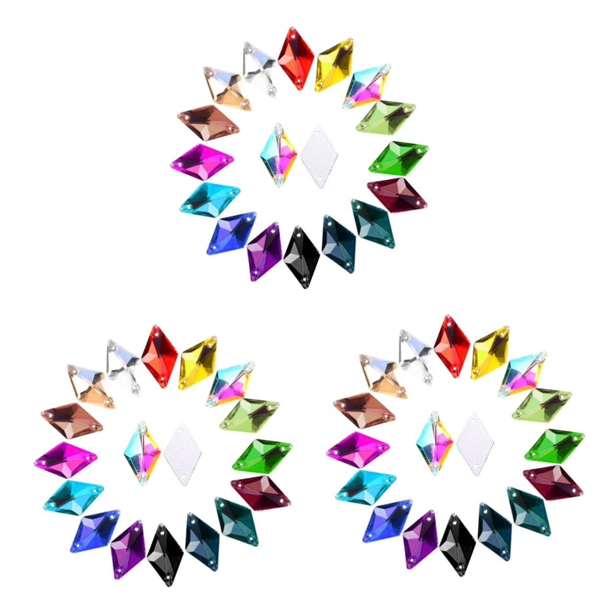 Стразы Плоские Бриллиантовые Кристаллы для шитья, 84 шт., фото №1