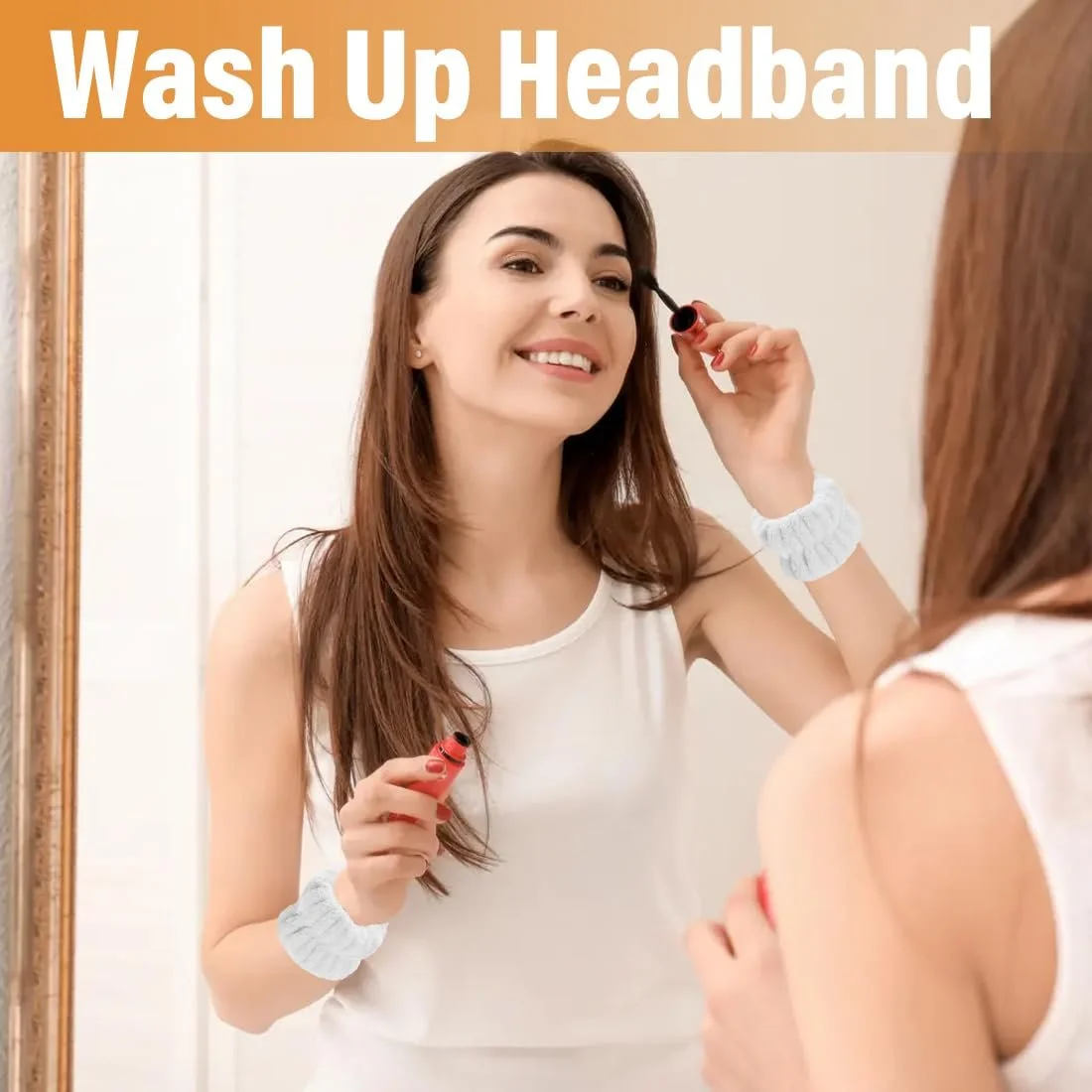 Пов'язка для волосся Плюшева Різдвяні Оленячі Роги для Макіяжу з Напульсником, фото №6