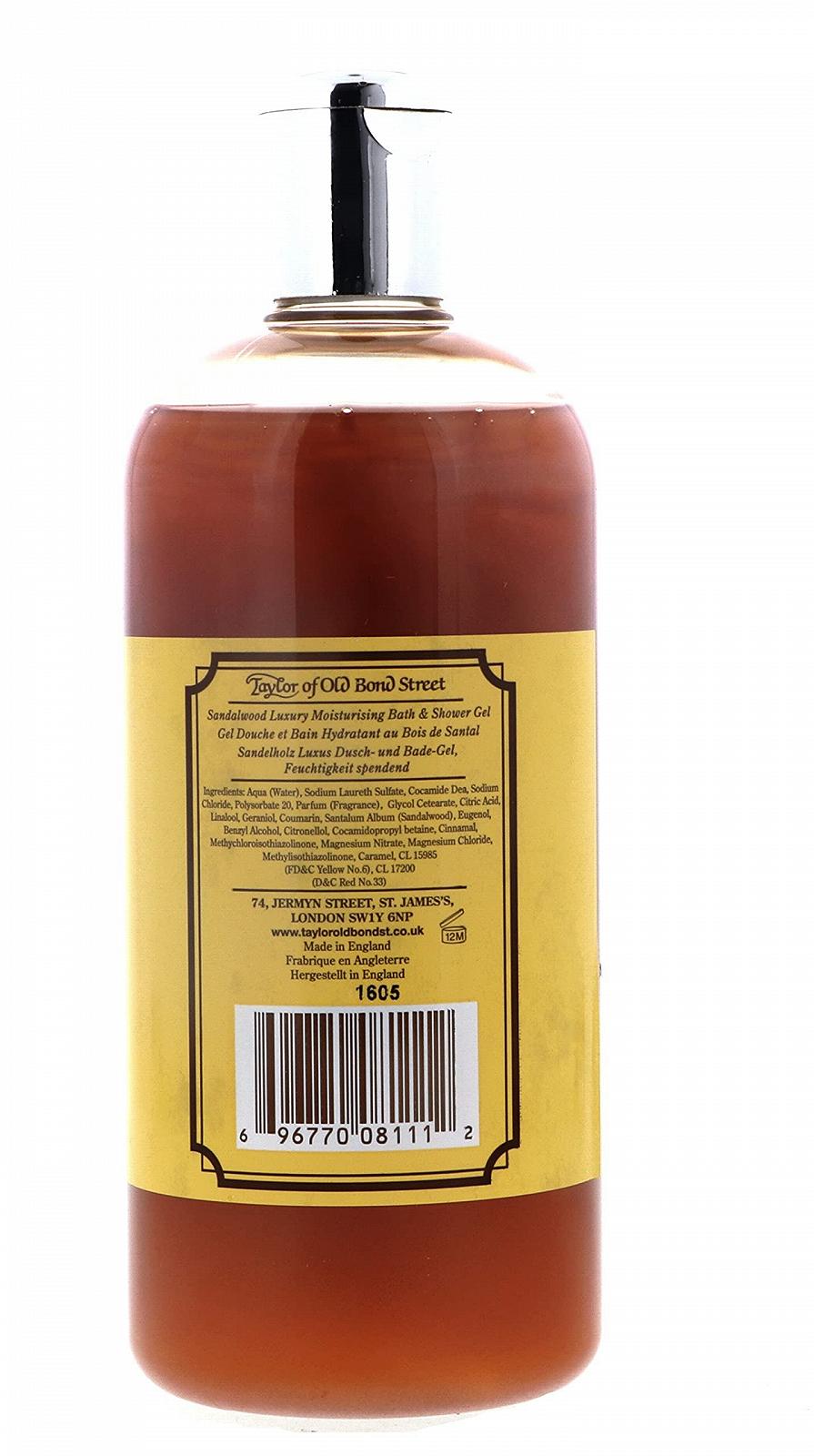 Зволожуючий гель для душу Taylor of Old Bond Street Luxury Sandalwood 500 мл, фото №5