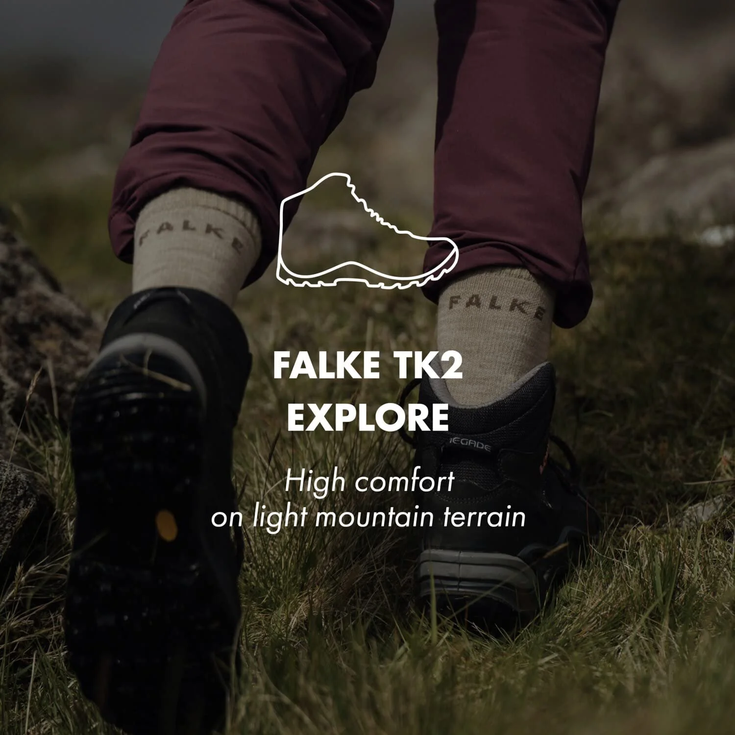 Женские трекинговые носки FALKE TK2 Cool, средней плотности, защита от мозолей, охлаждающие, веганские, фото №7