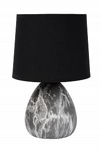 Настільна лампа Lucide MARMO діаметр 16 см 1 х E14 Black synthetic.ua - Фото 1