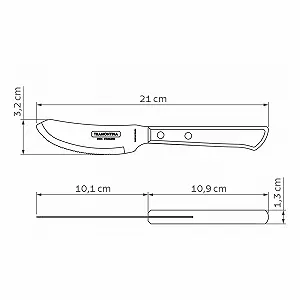 Набір столових приборів для піци Tramontina 8 предметів, на 4 персони, нержавіюча сталь, дерев'яні ручки сертифіковані FSC synthetic.ua - Фото 1