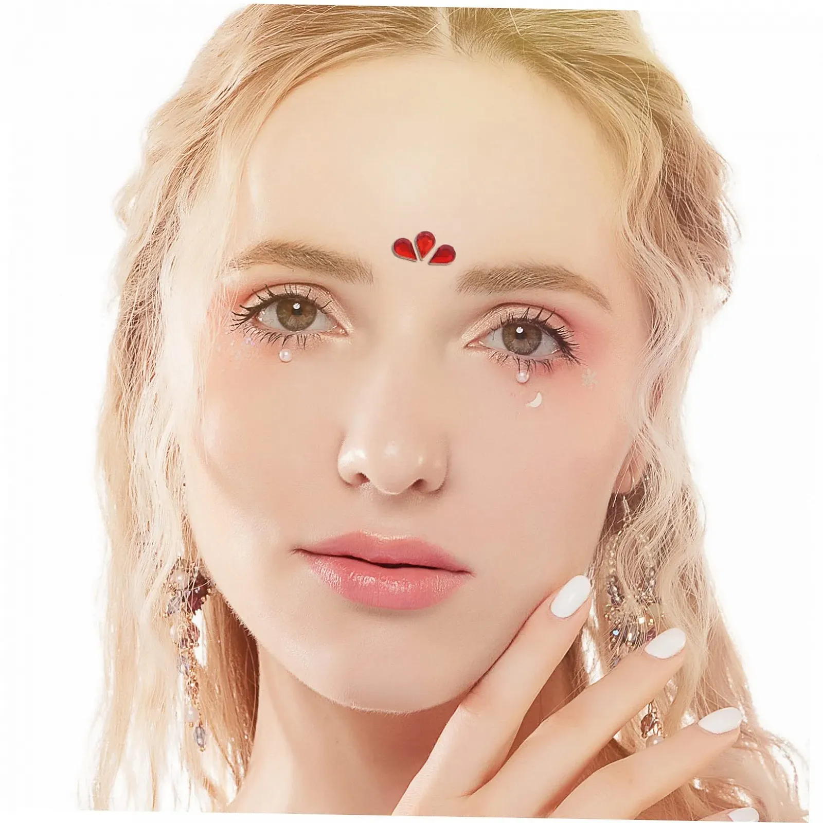 Стрази для нігтів, обличчя та тіла minkissy 20 аркушів, самоклеючі блискучі, фото №4