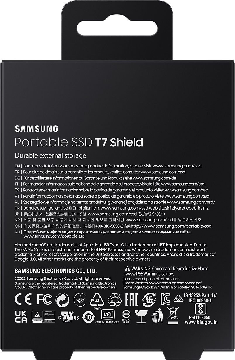 Накопитель внешний SSD 2.5" USB 1.0TB Samsung T7 Shield Blue (MU-PE1T0R/EU), фото №10
