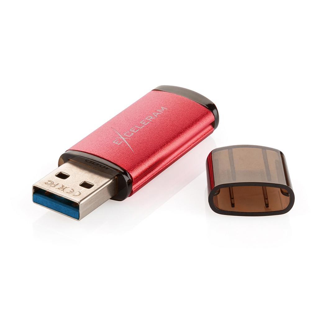 USB флеш-накопитель Exceleram 128gb A3 Series Red USB 3.1 Gen 1 EXA3U3RE128, фото №5