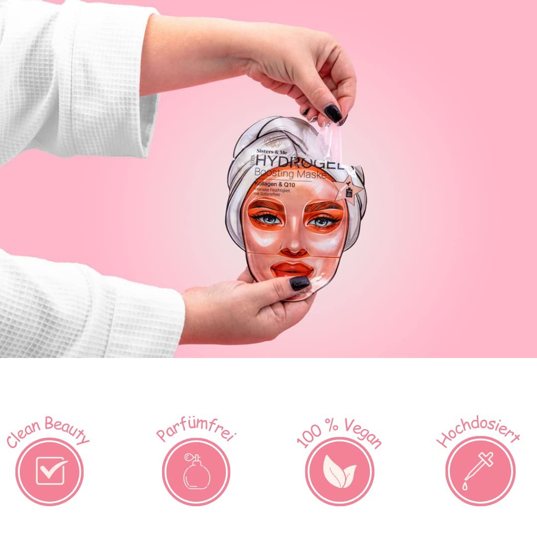 Маска для обличчя Sisters & Me Гідрогелева маска 5 шт., Набір для догляду за шкірою, фото №6