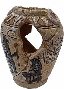 Декорация для аквариума EGITTO VASO C/PORO S Ваза старинная Египет маленькая 8,2x8,2x10 см A8111587 - Фото 1