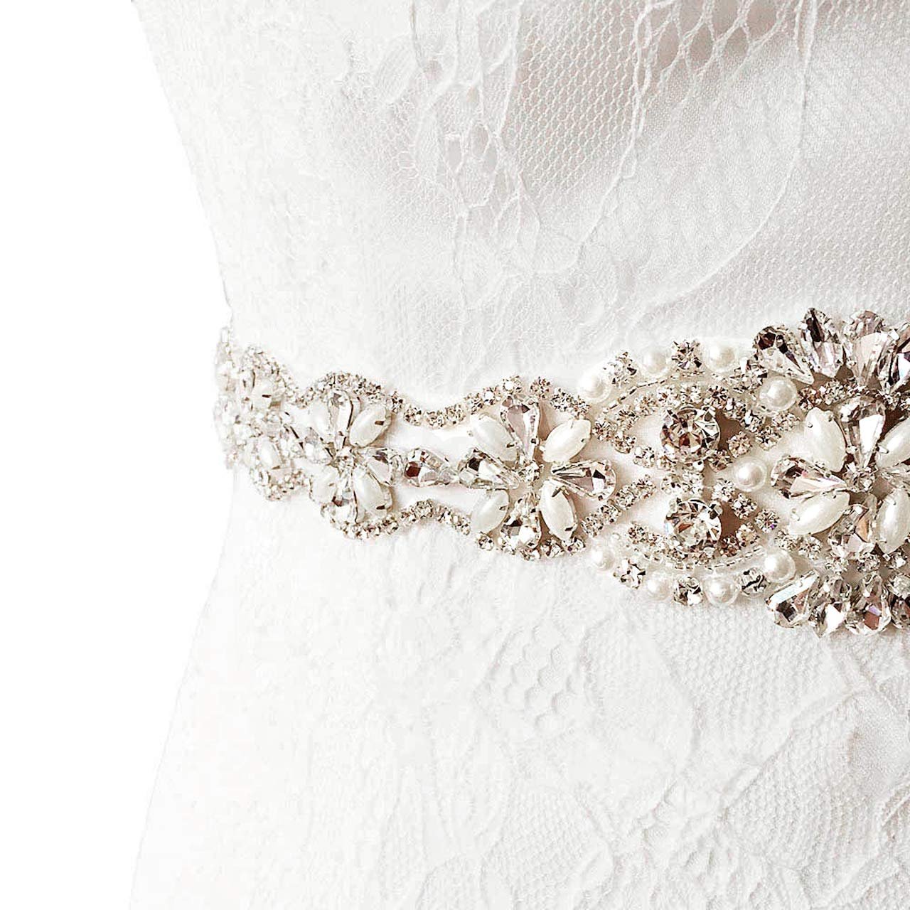 Ремінь CHIC DIARY Strass Glitzerg":rtel Елегантний Перлинний для Весільної Сукні, фото №4