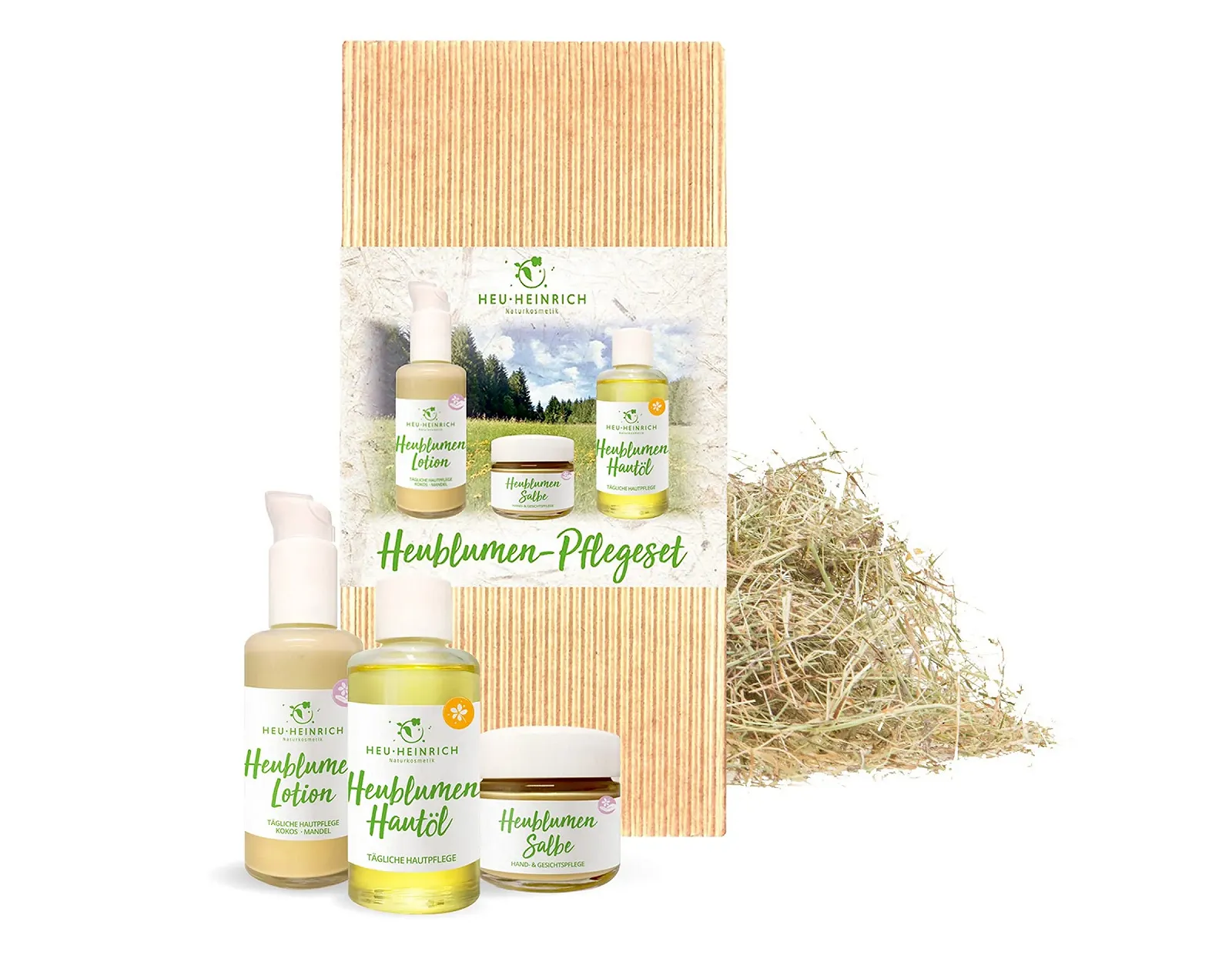 Набір натуральної косметики Hay Flower 3 предмети - Олія для шкіри - Лосьйон - Мазь - для сухої шкіри, фото №1