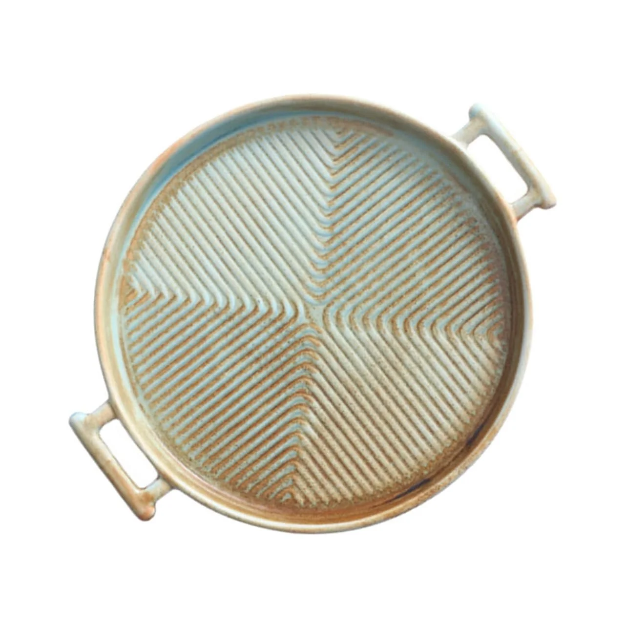Форма для запекания OUNONA Керамическая Ретро Круглая с двойными ручками Термостойкая, фото №1