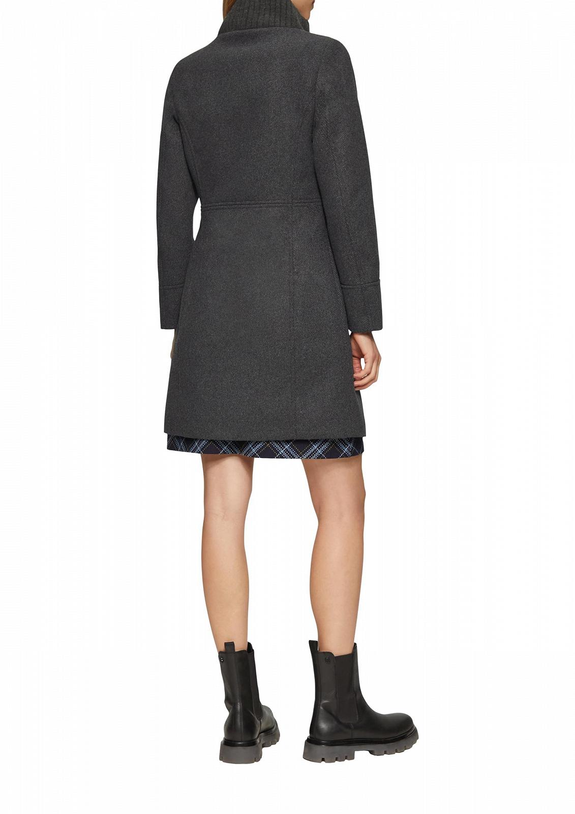 Пальто s.Oliver Твіл з трикотажним коміром-стійкою та кишенями, фото №4 Пальто s.Oliver Твіл з трикотажним коміром-стійкою та кишенями, фото №4