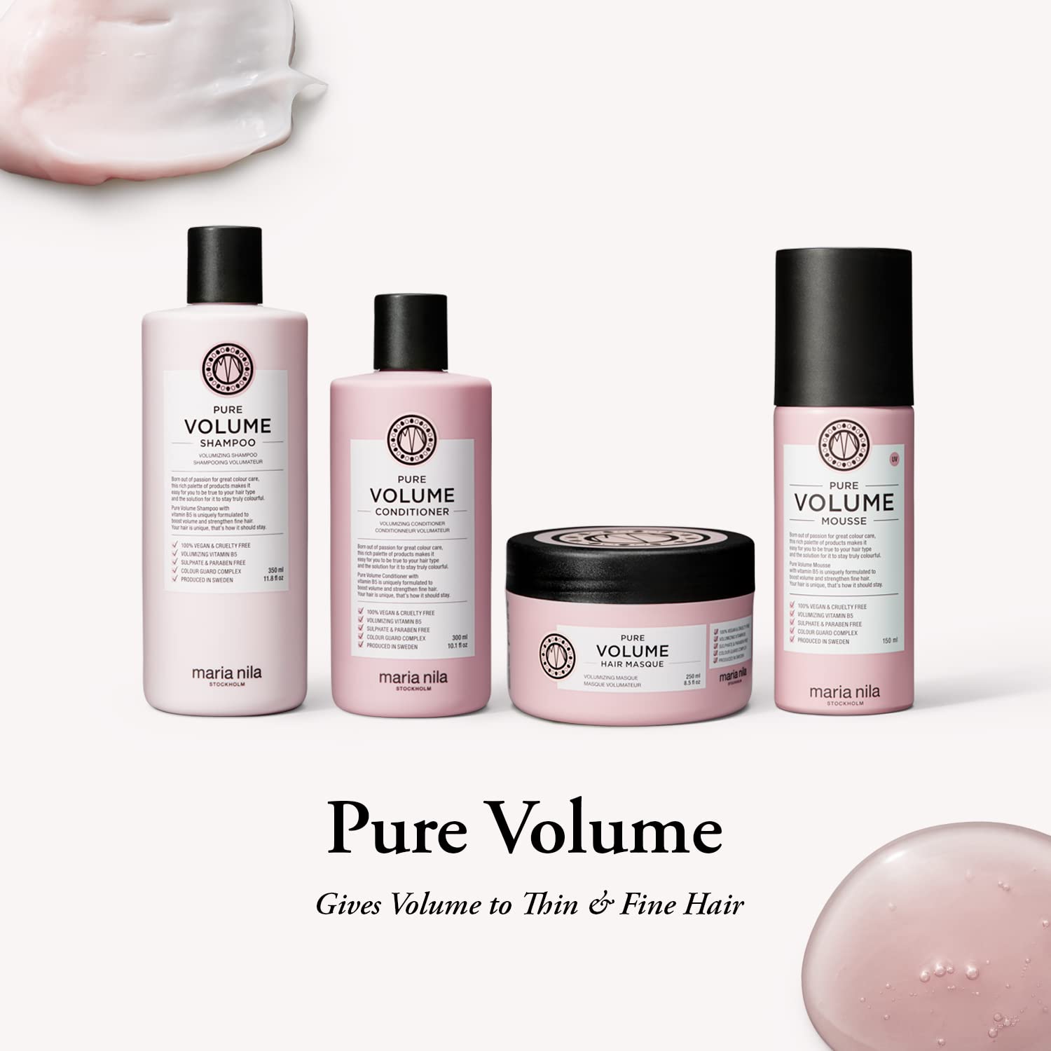 Шампунь Maria Nila Pure Volume с витамином B5 для объема без сульфатов и парабенов, фото №3