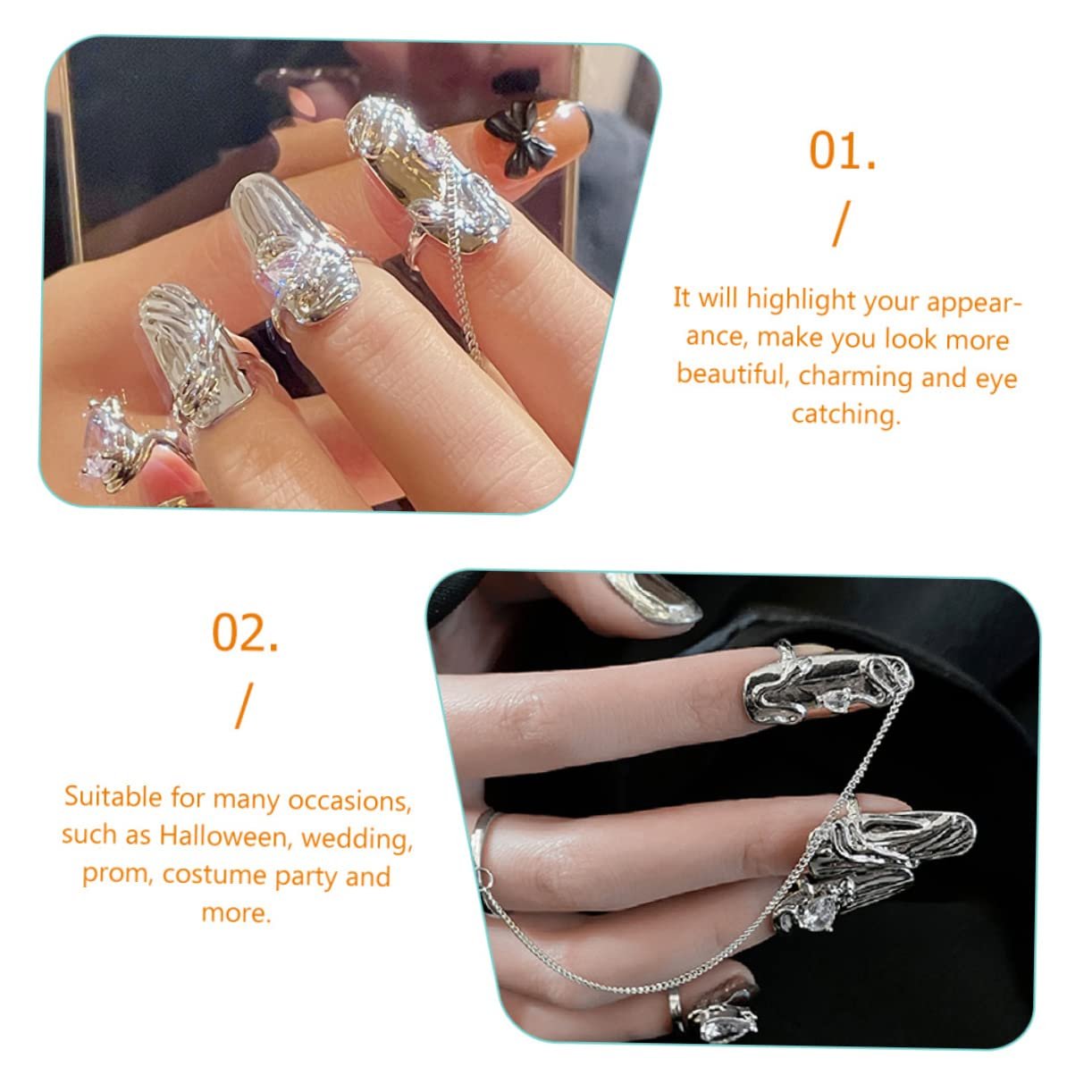 Кільця для нігтів Healeved, хрестики, кристали, регульовані, сплав, фото №8 Кільця для нігтів Healeved, хрестики, кристали, регульовані, сплав, фото №8