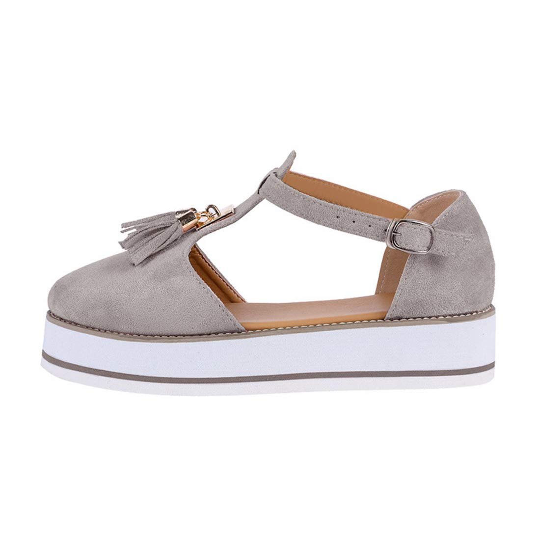 Летние Сандали Женские Платформа Кожаные Закрытый Носок, фото №2