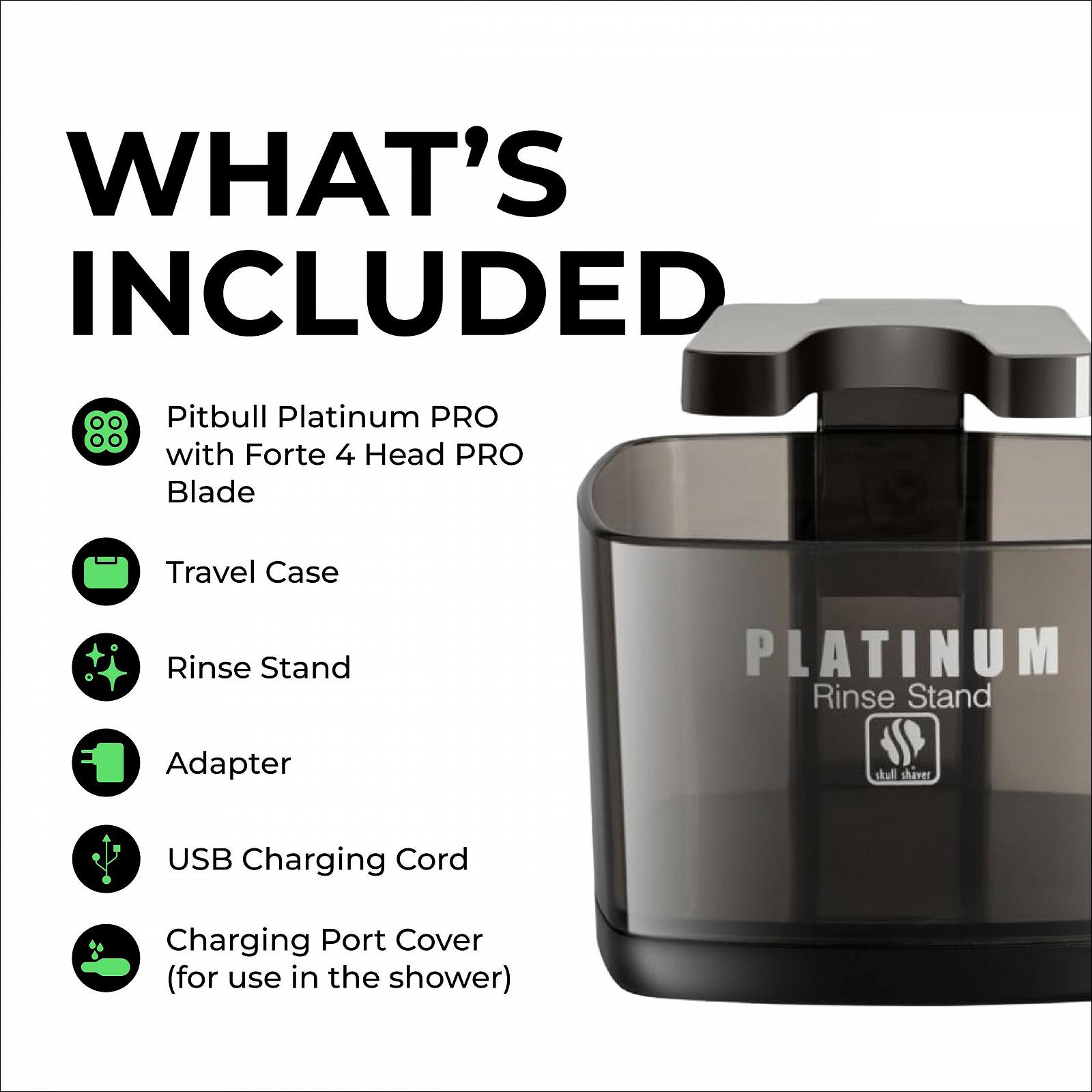 Электробритва Skull Shaver Pitbull Platinum Pro беспроводная аккумуляторная для головы и бороды с дорожным чехлом и подставкой, фото №7 Электробритва Skull Shaver Pitbull Platinum Pro беспроводная аккумуляторная для головы и бороды с дорожным чехлом и подставкой, фото №7