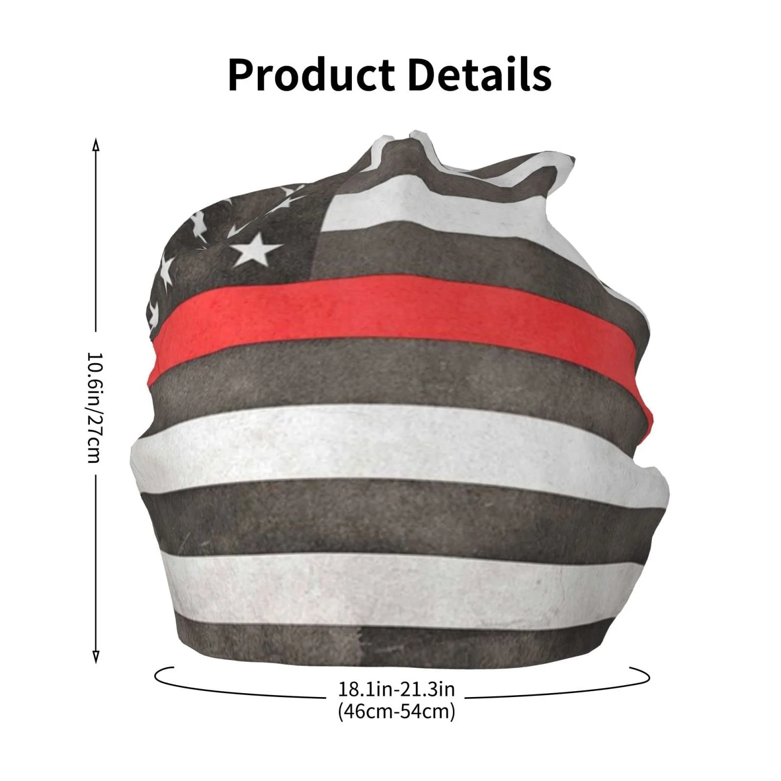 Шапка LOUJIN Fireman Thin Red Line для хлопчиків, slouchy, тепла в'язана, колір фото, розмір One Size, фото №5