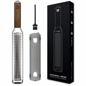 Терка REDSALT Premium Zester Нержавеющая сталь с деревянной ручкой из ореха - Фото 1