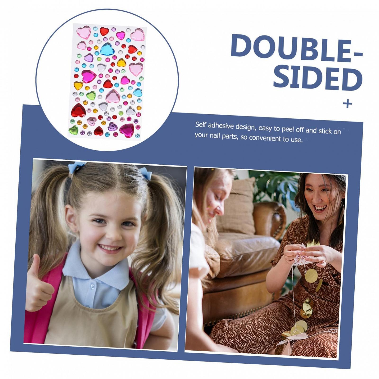 Наклейки акрилові TEHAUX 8 аркушів, стрази кристали для макіяжу, фото №8