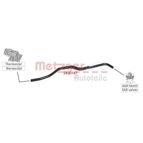 Шланг радіатора METZGER 2420147 для OPEL, фото №2 Шланг радіатора METZGER 2420147 для OPEL, фото №2