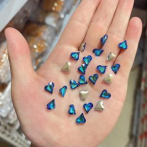 Стразы Сердце HOCEDO 8x9 мм Персиковый - Фото 1