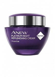 Ночной восстановительный крем для лица Avon Anew Platinum с технологией Protinol 50 мл - Фото 1
