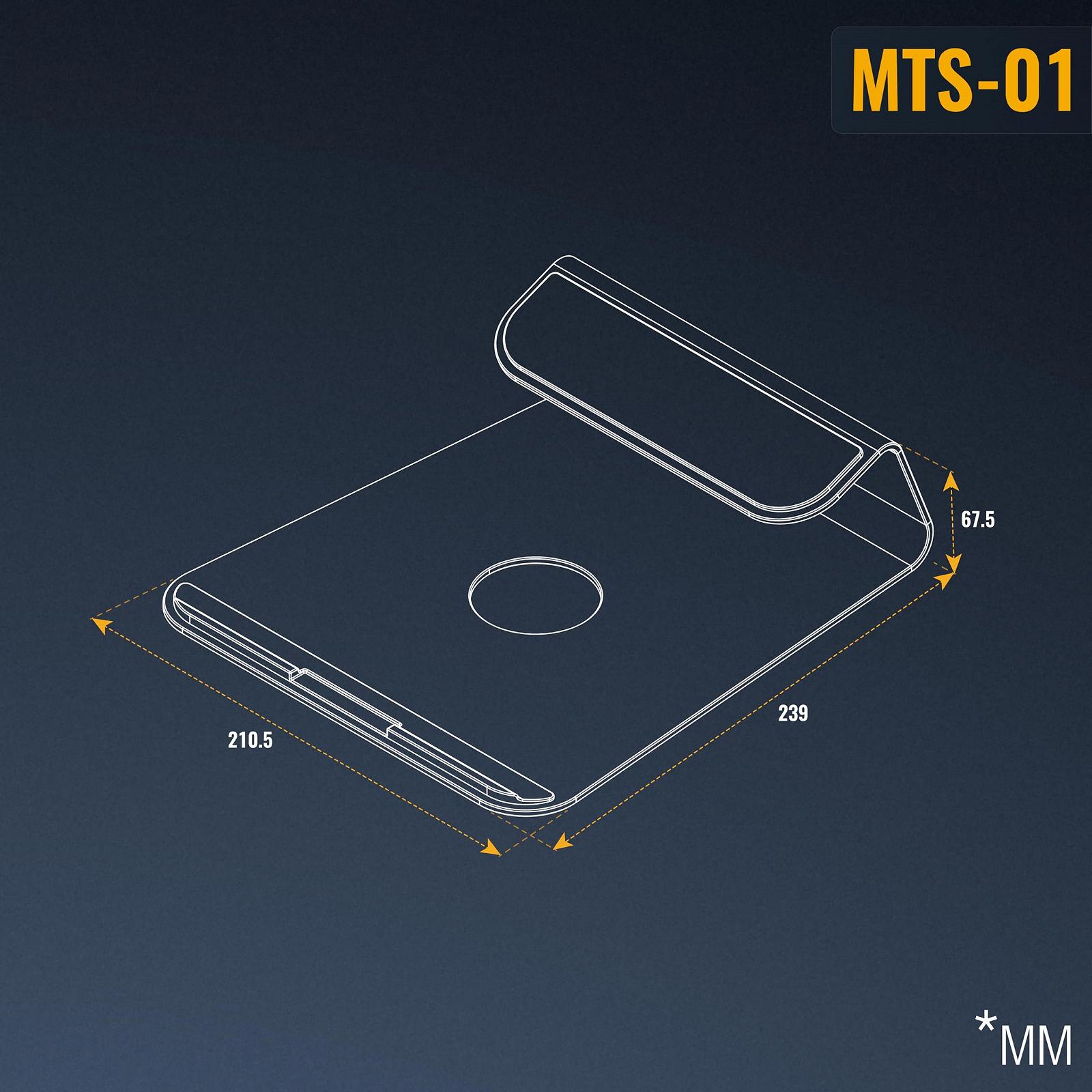 Подставка для ноутбука RICOO для MacBook MTS-01Aliminium 11-15 дюймов Охлаждение Серебристый, фото №5