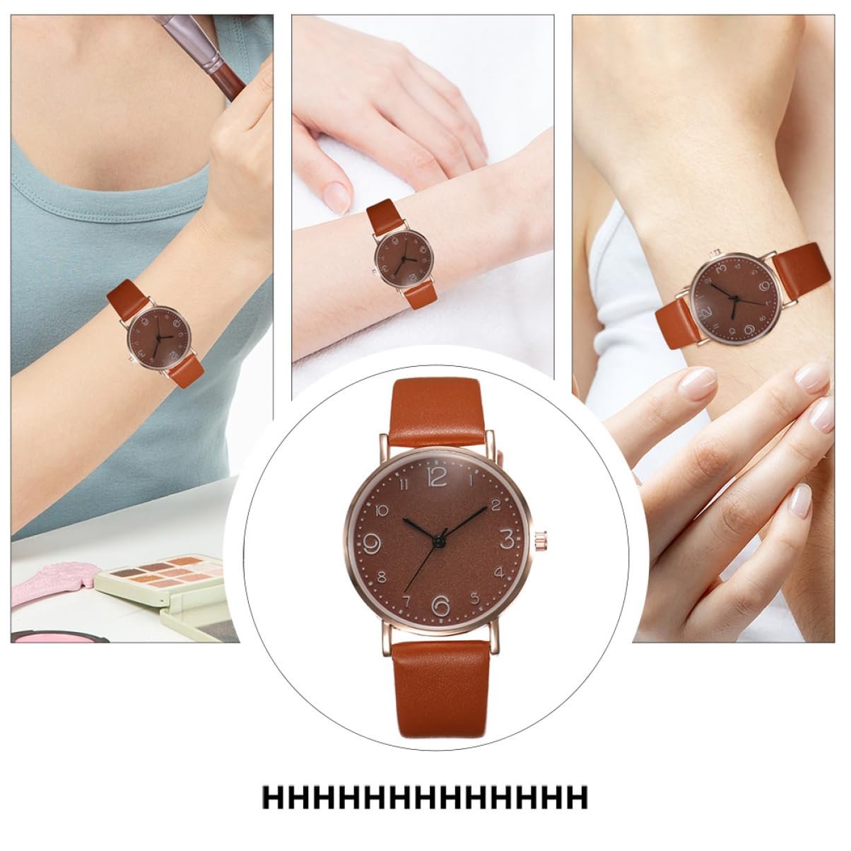 Женские часы Кварцевые LIFKOME Ремешок Коричневый, фото №4