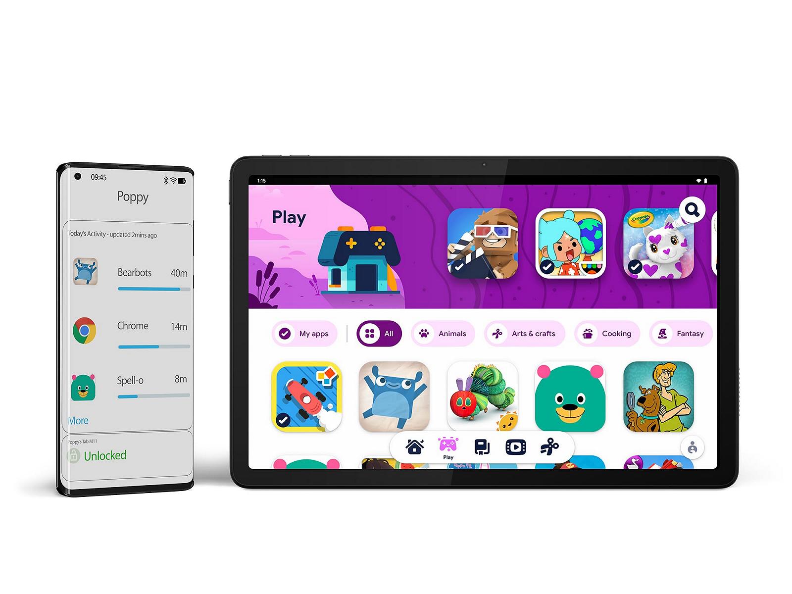Планшет Lenovo Tab M11 11 дюймов WUXGA сенсорный дисплей MediaTek Helio G88 8 ГБ RAM 128 ГБ SSD Wi-Fi Android 13 Серый Включает Tab Pen, фото №4