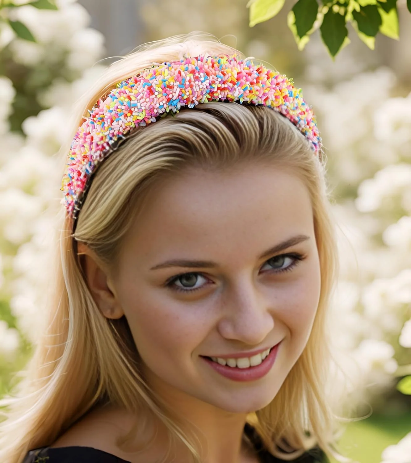 Широка Обруч Блискітки Рожевий, фото №3