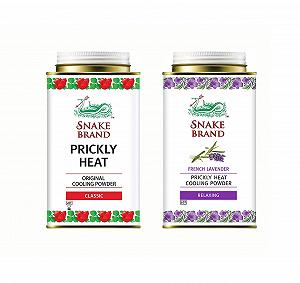 Охлаждающая пудра для тела SNAKE BRAND Prickly Heat Classic & Relaxing Lavender 140 г Набор 2 шт. - Фото 1