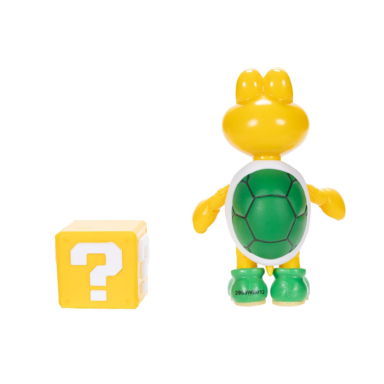 Фігурка Super Mario Nintendo Koopa Troopa Рухома З Блоком Питань Зелений, фото №5