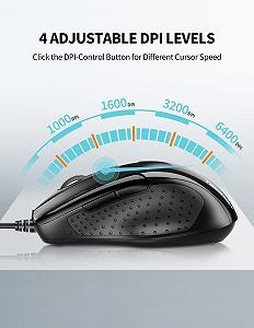 Мышь проводная TeckNet Pro S2 USB, 6 кнопок, до 2000 dpi synthetic.ua - Фото 1