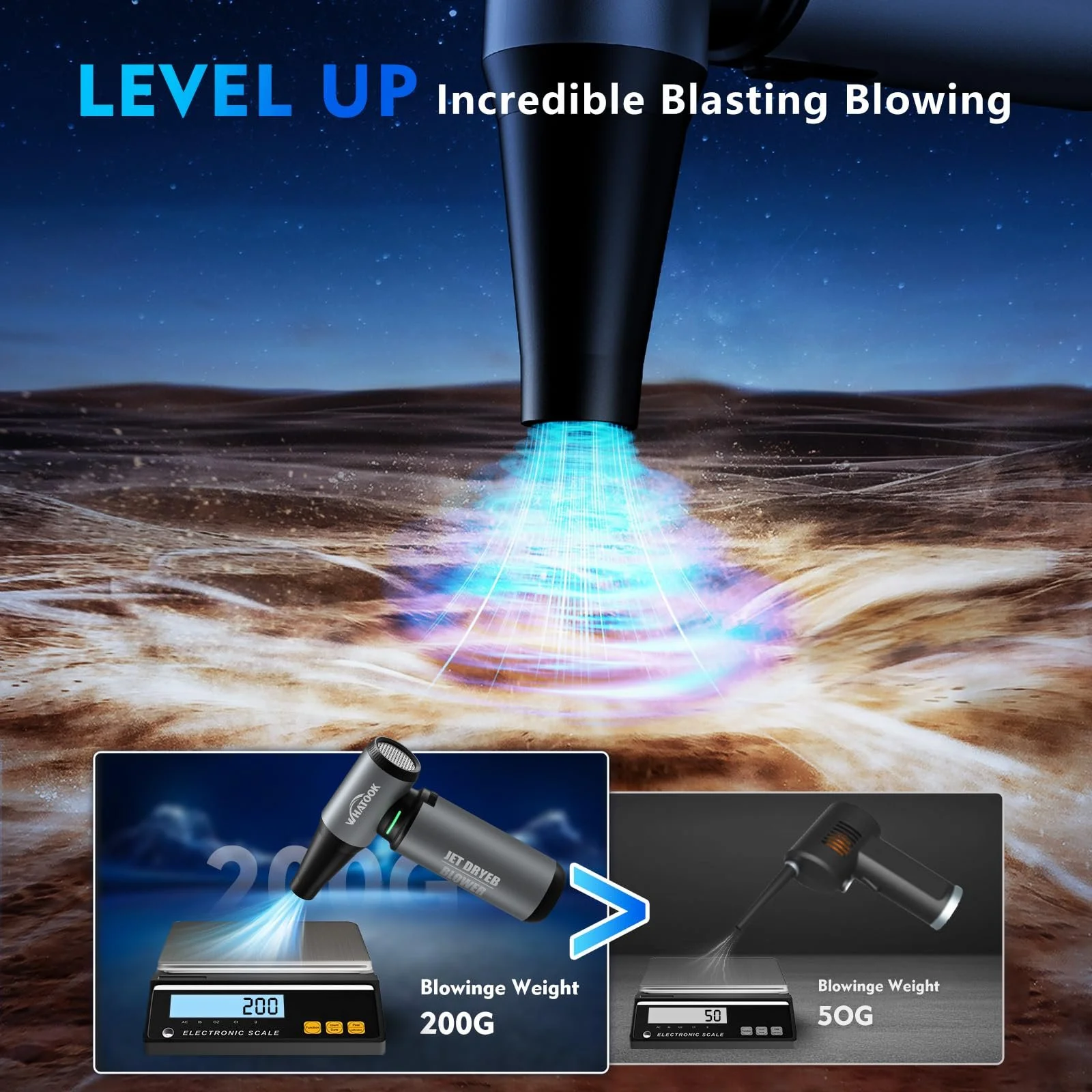 Электрический воздуходувка 200,000 rpm металлический 10000 mAh, фото №4 Электрический воздуходувка 200,000 rpm металлический 10000 mAh, фото №4