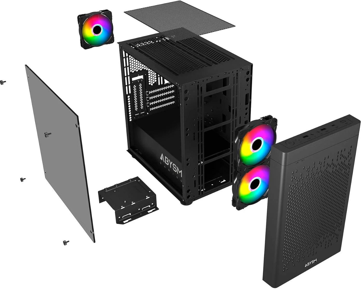 Корпус для ПК Abysm Gaming Danube INVA MX202 / без БЖ / Чорний, фото №8 Корпус для ПК Abysm Gaming Danube INVA MX202 / без БЖ / Чорний, фото №8