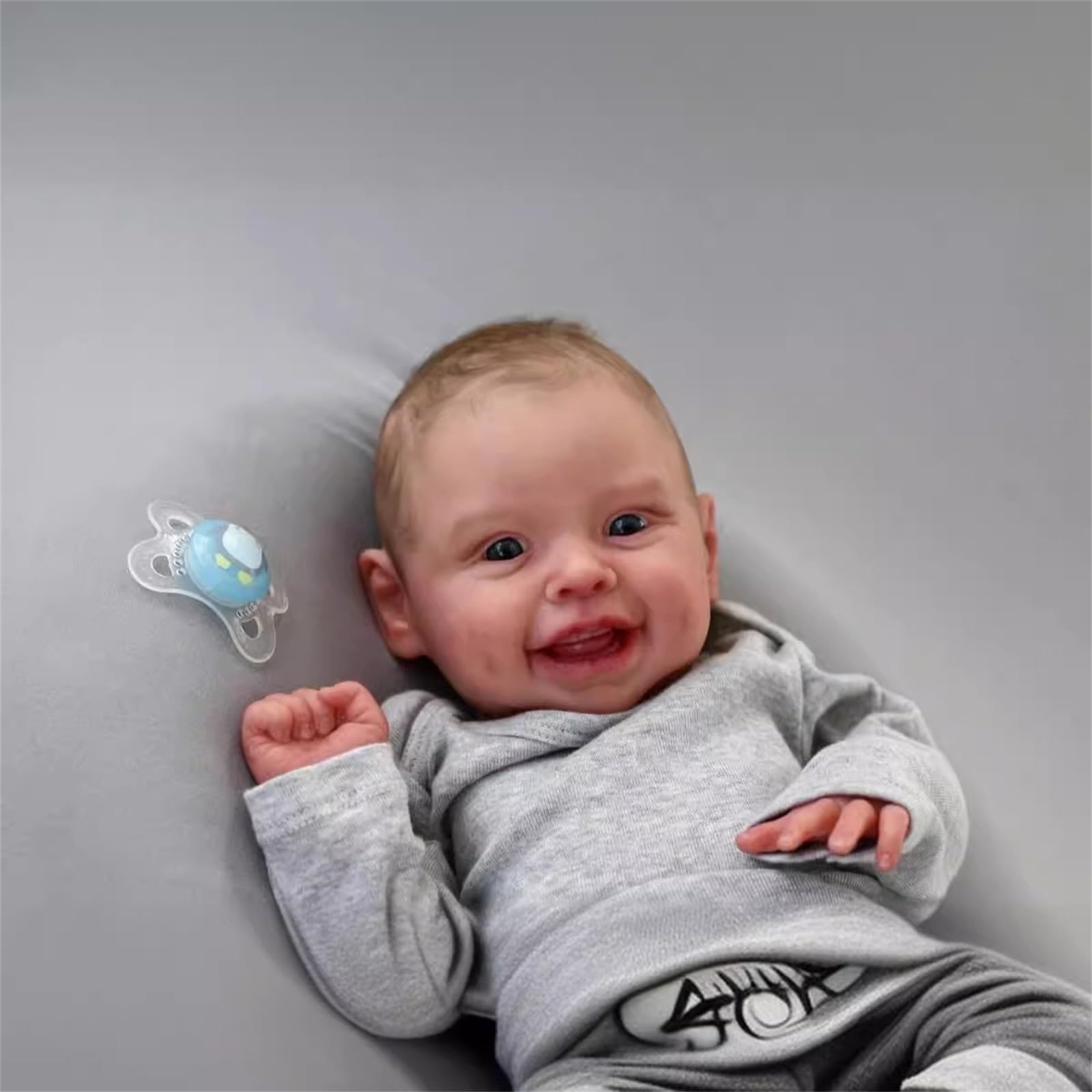 Кукла ZTZHYZR Reborn 20 дюймов / 50 см Полный силикон Мальчик Фотореалистичная с пустышкой и бутылочкой Для детей от 3 лет, фото №3