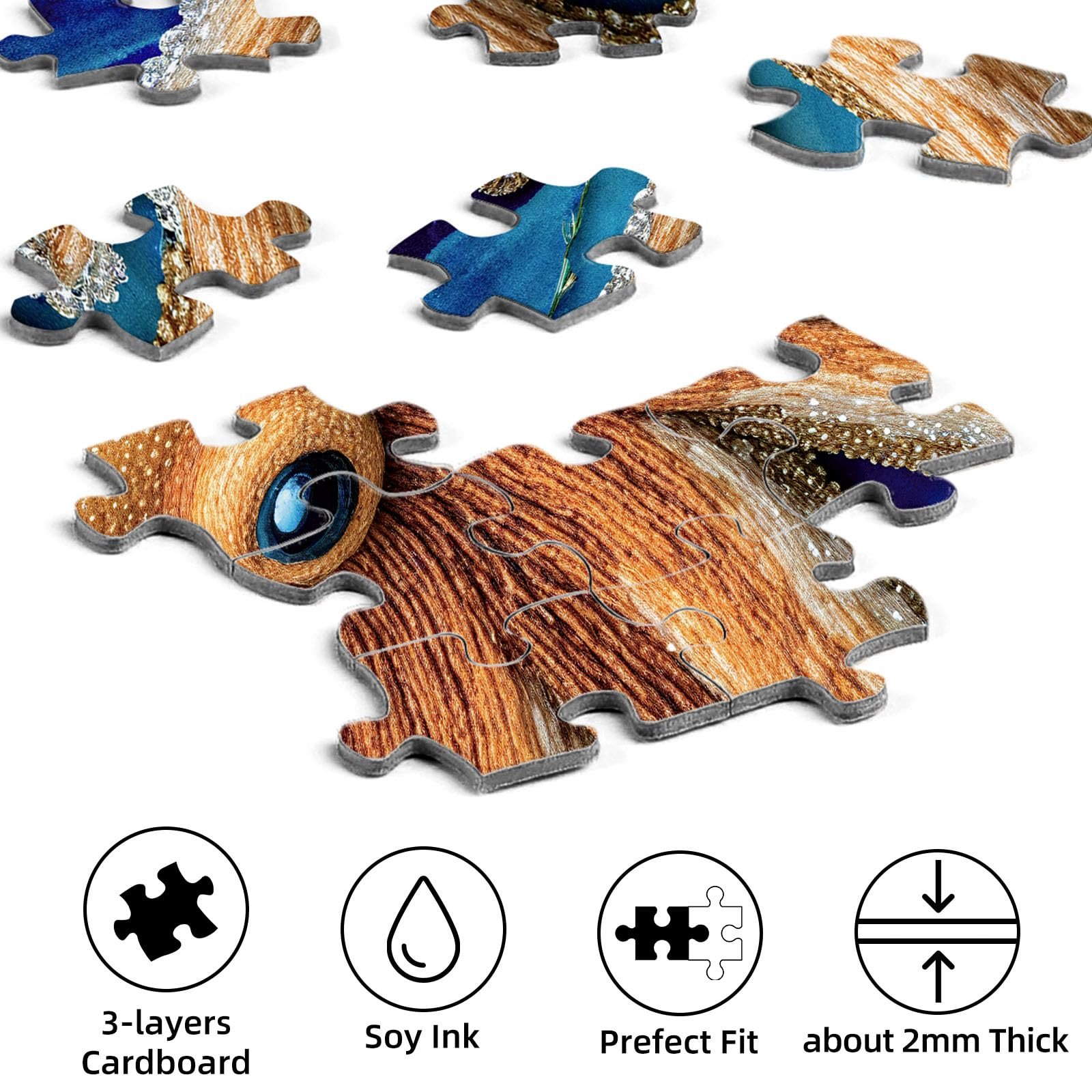 Пазли Hopgo Beaded Octopus with Pearl Pattern 1000 елементів 70 x 50 см, фото №5