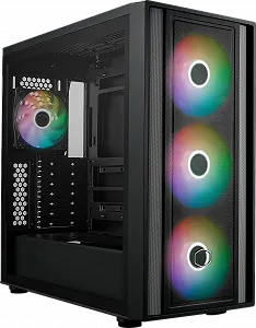 Корпус Cooler Master MasterBox 600 / без БП / Mid-Tower / E-ATX / 3x140mm ARGB + 1x120mm / USB-C / Поддержка задних разъемов / Черный - Фото 1