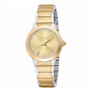 Женские аналоговые часы Just Cavalli JC1L335M0045, кварцевые, ремешок из нержавеющей стали, шампанское, Fashion - Фото 1