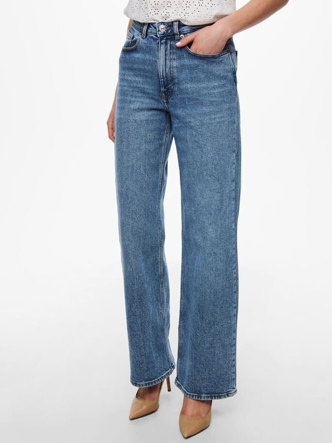 Джинсы ONLY Wide Leg Medium Blue, фото №3