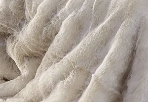 Покрывало Wohnen & Accessoires Premium Fur Blanket Polar Wolf Искусственный мех Плед Уютный и комфортный 170 x 220 см synthetic.ua - Фото 1