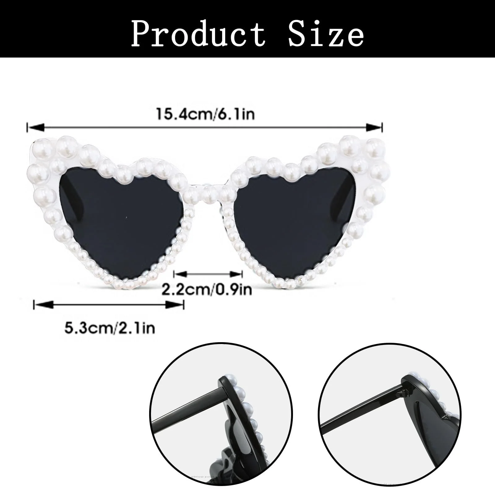 Солнцезащитные очки Topfunyy Жемчуг для женщин, фото №2